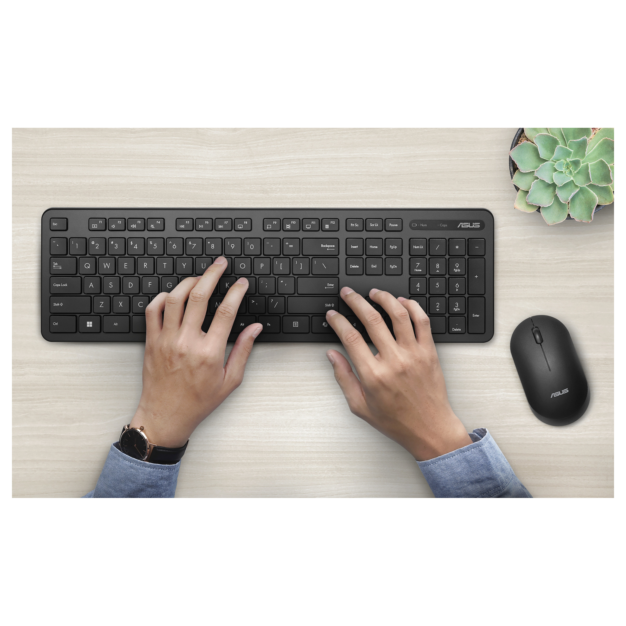 Combo (Tastierë & Maus) ASUS CW100 Wireless  – Zezë - 13