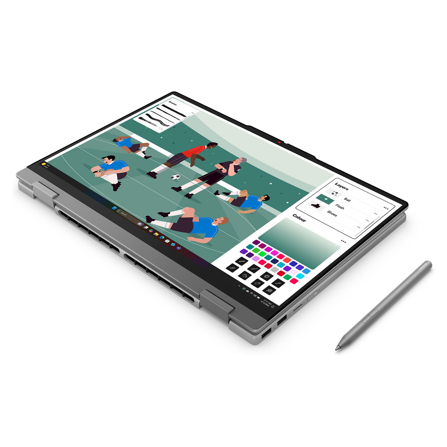 Laptop Lenovo IdeaPad 5 2-in-1 15AGP11 Copilot+ PC / Ryzen AI 7 445 / 16GB DDR5 / 512GB / 15.3" WQXGA OLED 165Hz Touch / AMD Radeon 840M - Gri - 6