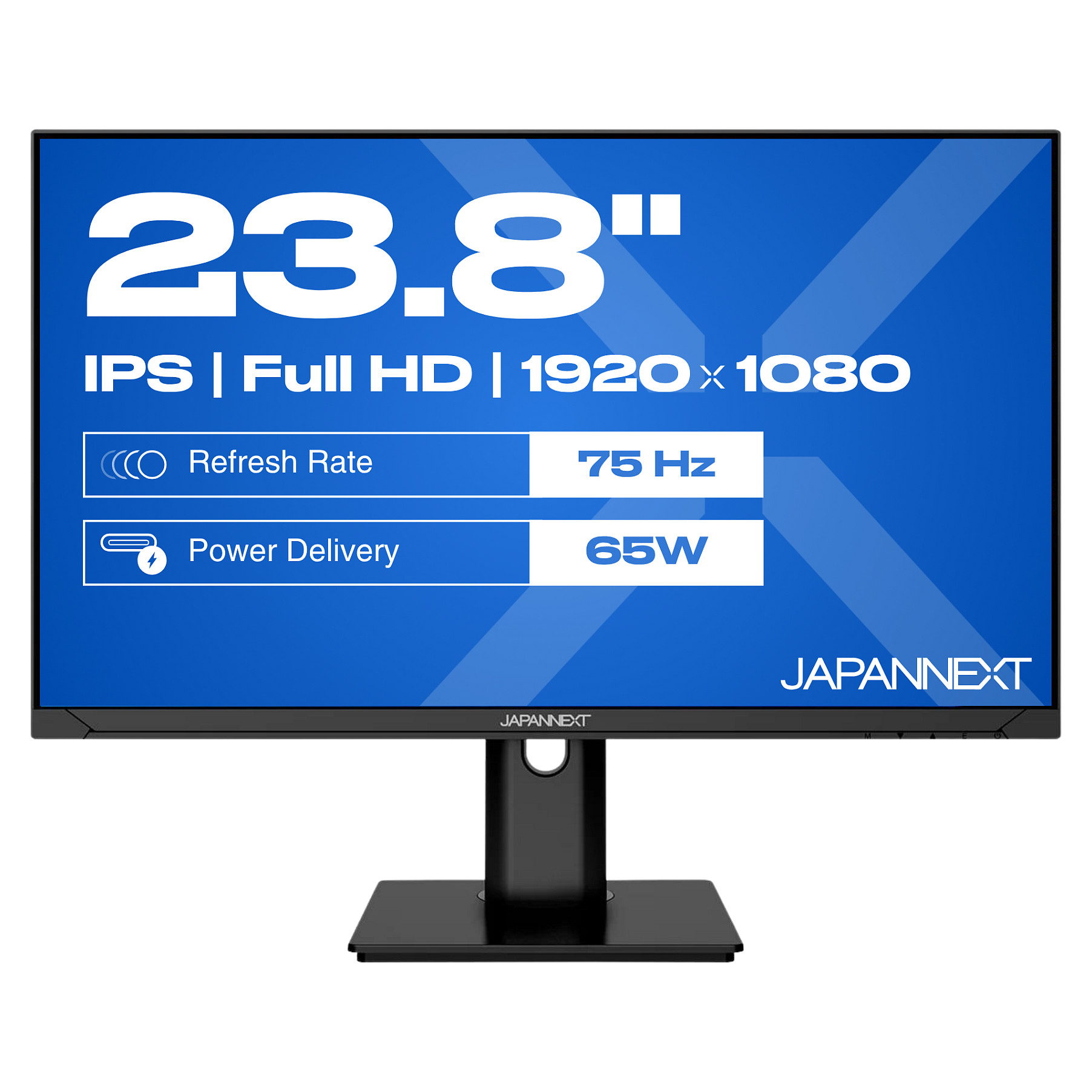Monitor JapanNext JN-IPS238FHDR-C65W-HSP / 23,8"/ Full HD IPS LED / 75Hz / 14ms / HDMI+DP - Zezë - 1