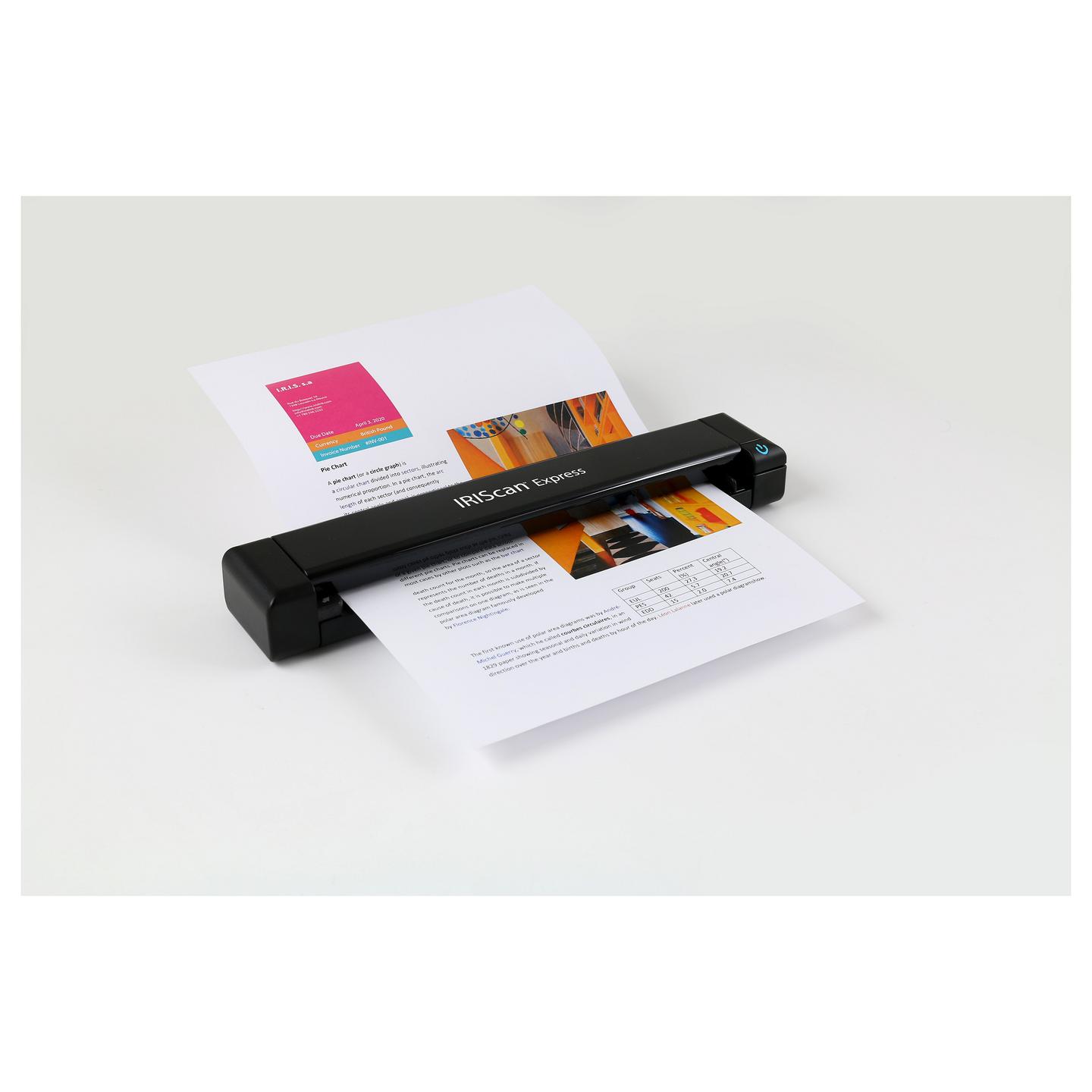 Skaner I.R.I.S. IRIScan Express 4 / Sheet-fed / A4 / 1200 × 1200 DPI / USB - Zezë