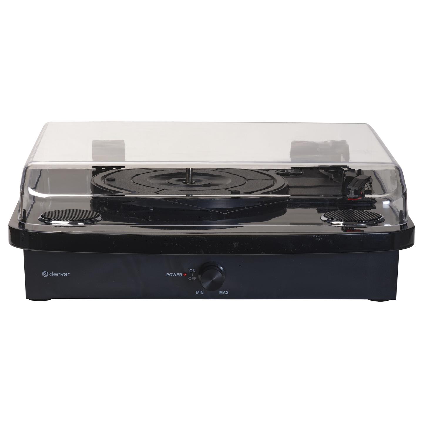 Gramafon Denver VPL-230B, Gjysmë Automatik, USB, 2W - Zezë - 4