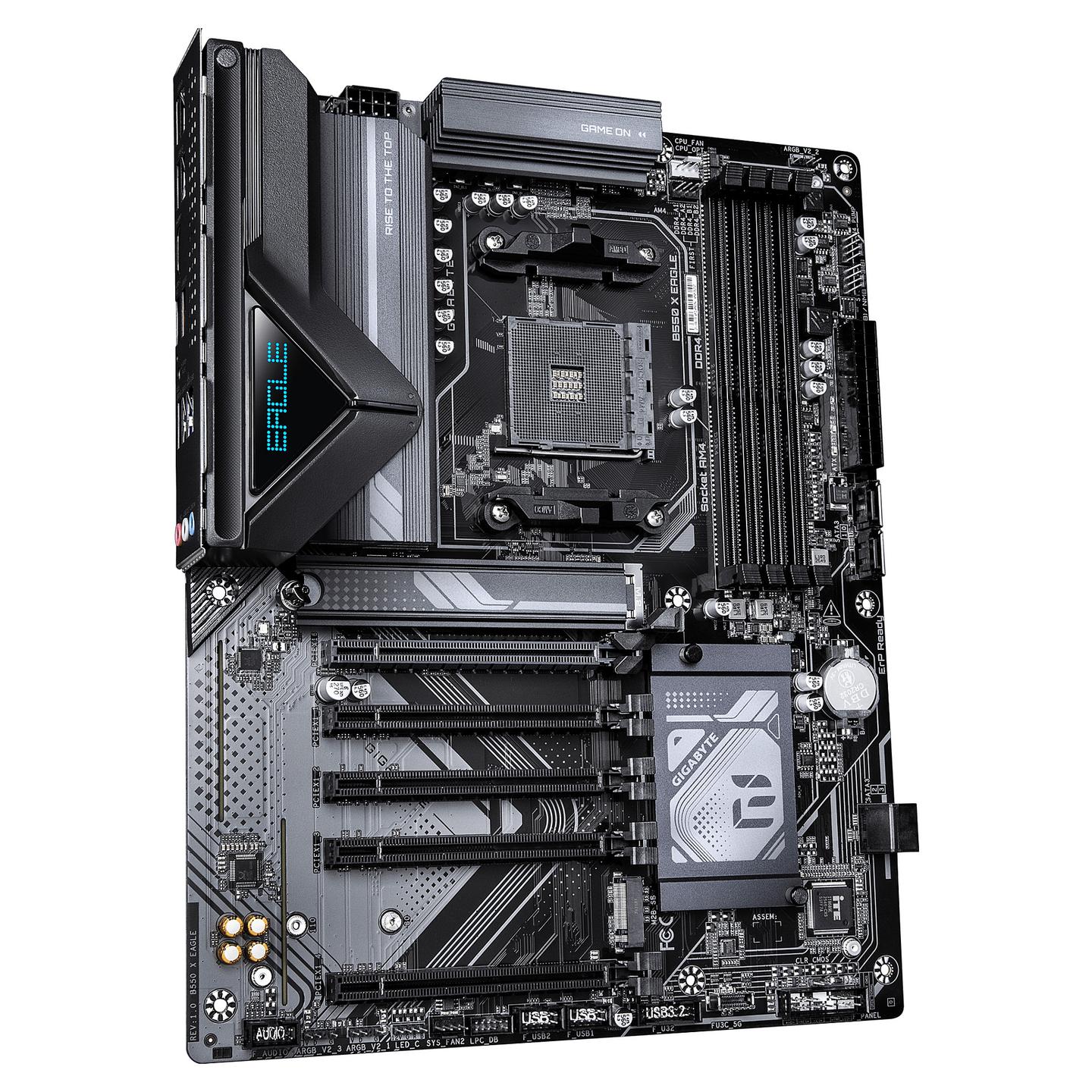 Pllakë Amë MB AMD Gigabyte B550 X EAGLE, AM4, AMD B550, ATX, DDR4, 4x DIMM, 2x M.2, HDMI - 3