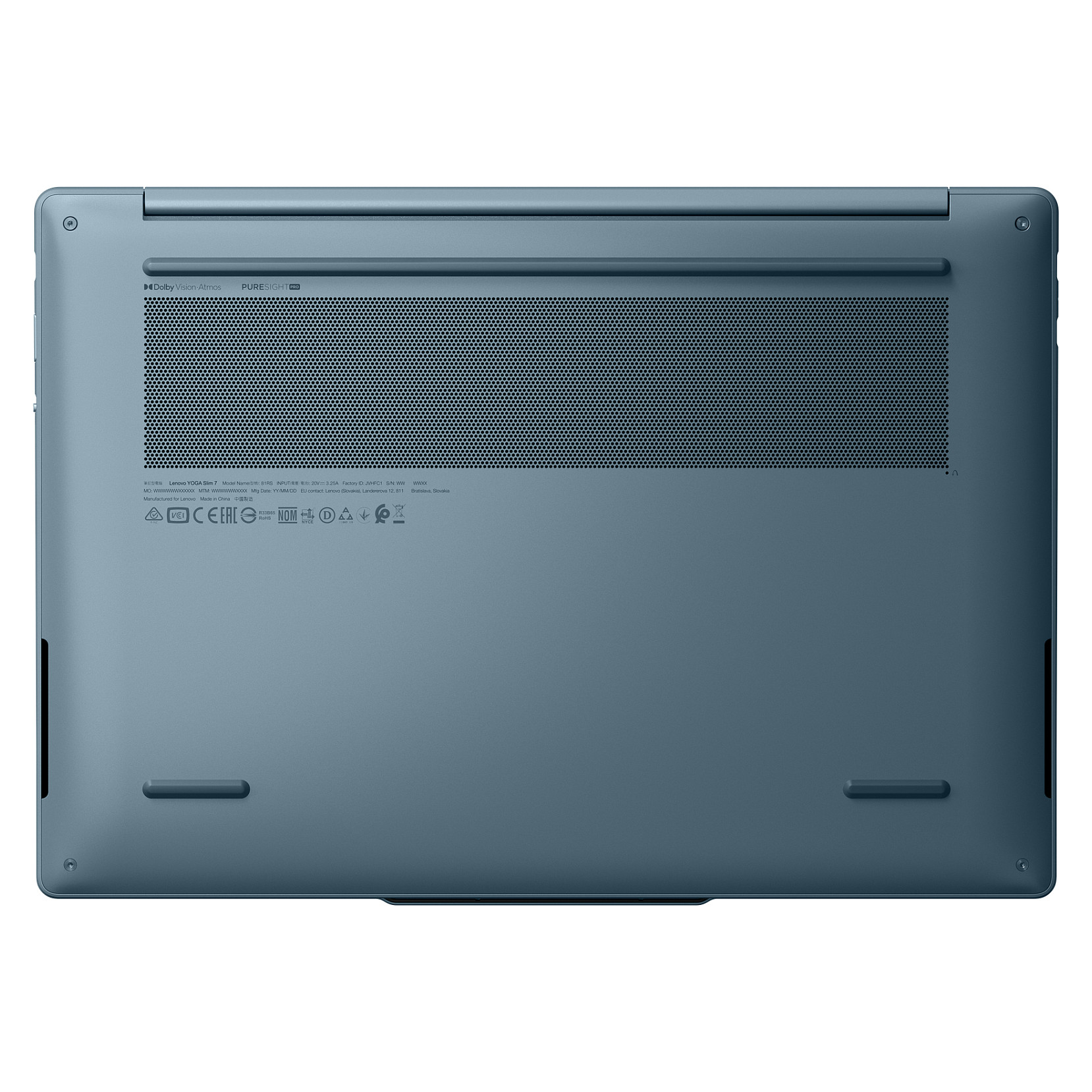 Laptop Lenovo Yoga 7 Slim / RYZ AI 7 445 / 16GB / 1TB / 14" 2.8K OLED 120Hz / AMD Radeon 840M - Tidal Teal - 13