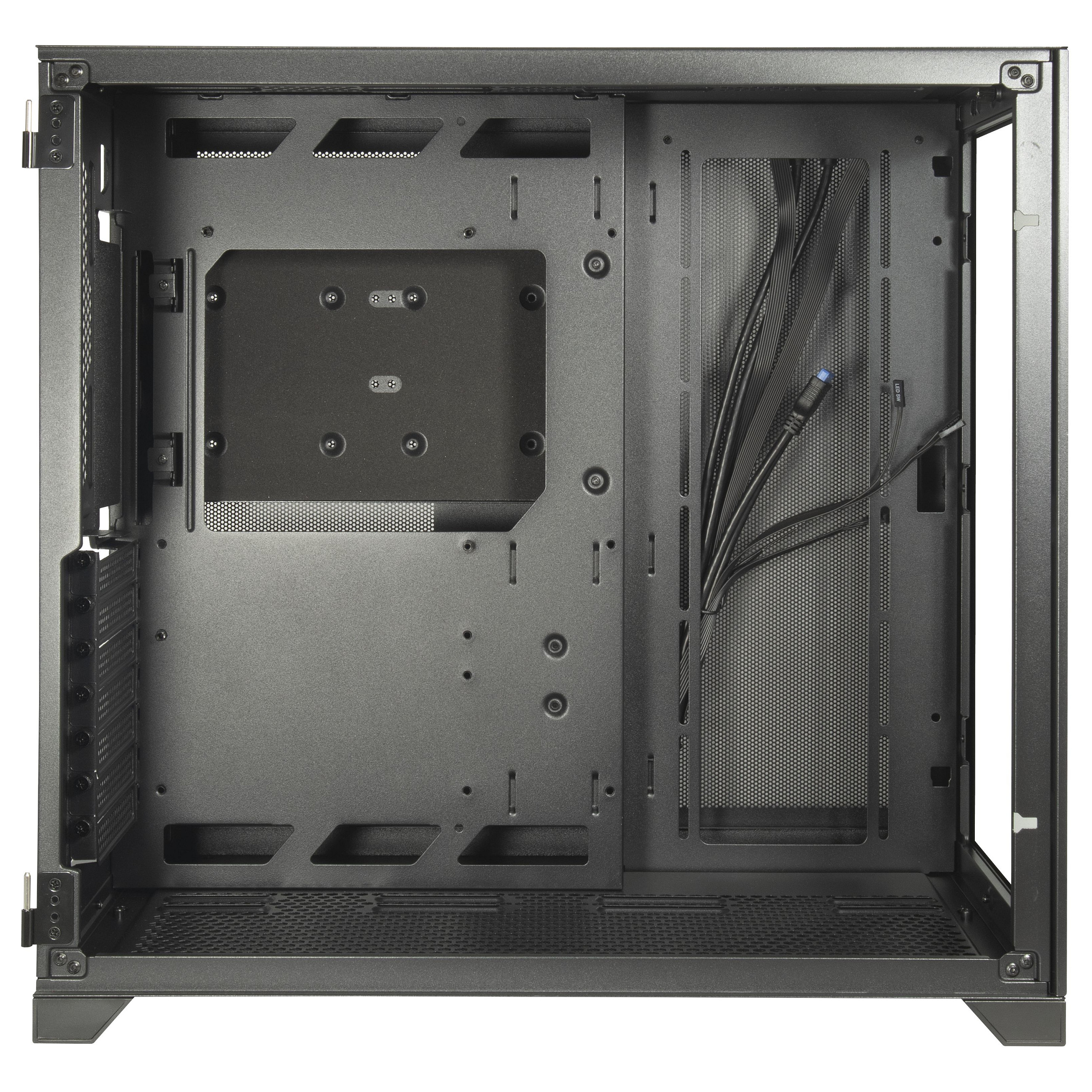 Kasë PC Inter-Tech C-703 Vision / Midi Tower / ATX / 10x 120mm Fan Support / 3x 2.5" + 2x 3.5" Bay / Tempered Glass - Zezë - 5