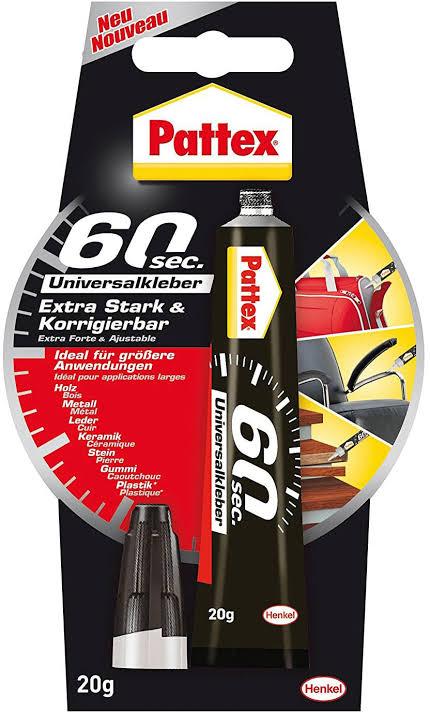Ngjitës Universal Pattex 60 sec. PUK6K, 20g, Xhel, Pa Tretës, Transparent, Ngjitje e Shpejtë