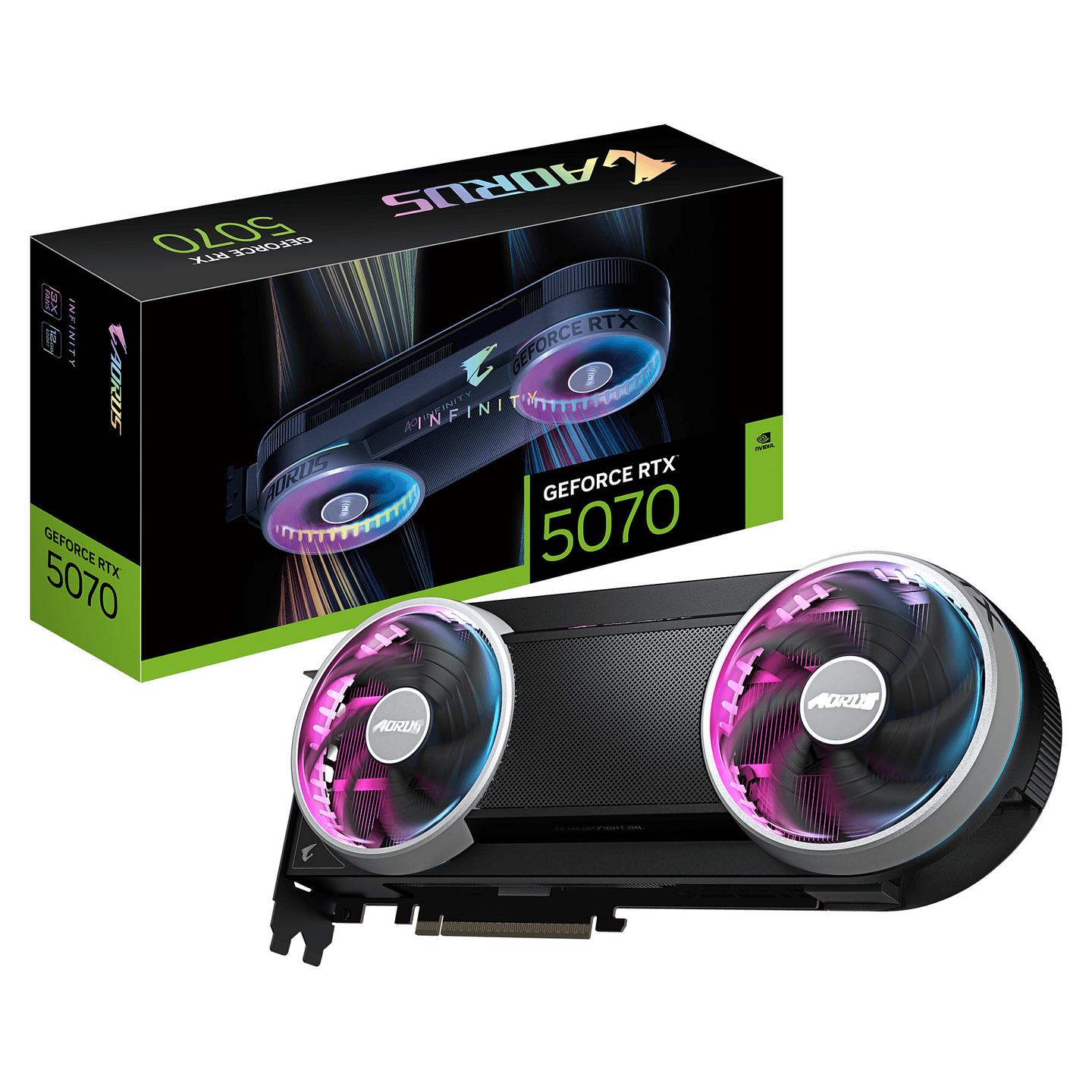 Kartelë Grafike NVIDIA GeForce RTX 5070 / 12GB GDDR7 / 192-bit / GIGABYTE AORUS INFINITY