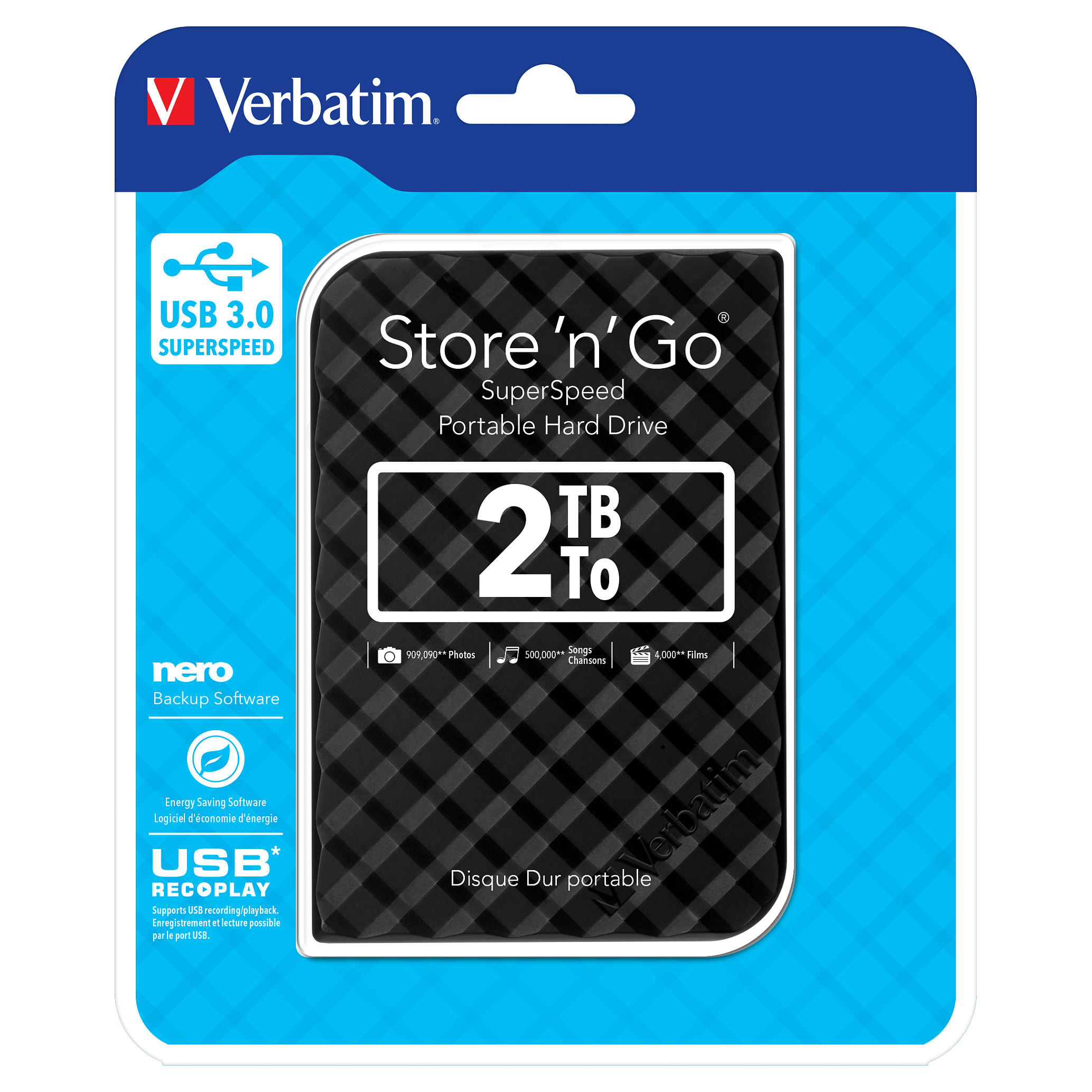 HDD e Jashtme Verbatim Store 'n' Go / 2TB / USB 3.0 / 2.5" - Zezë - 5