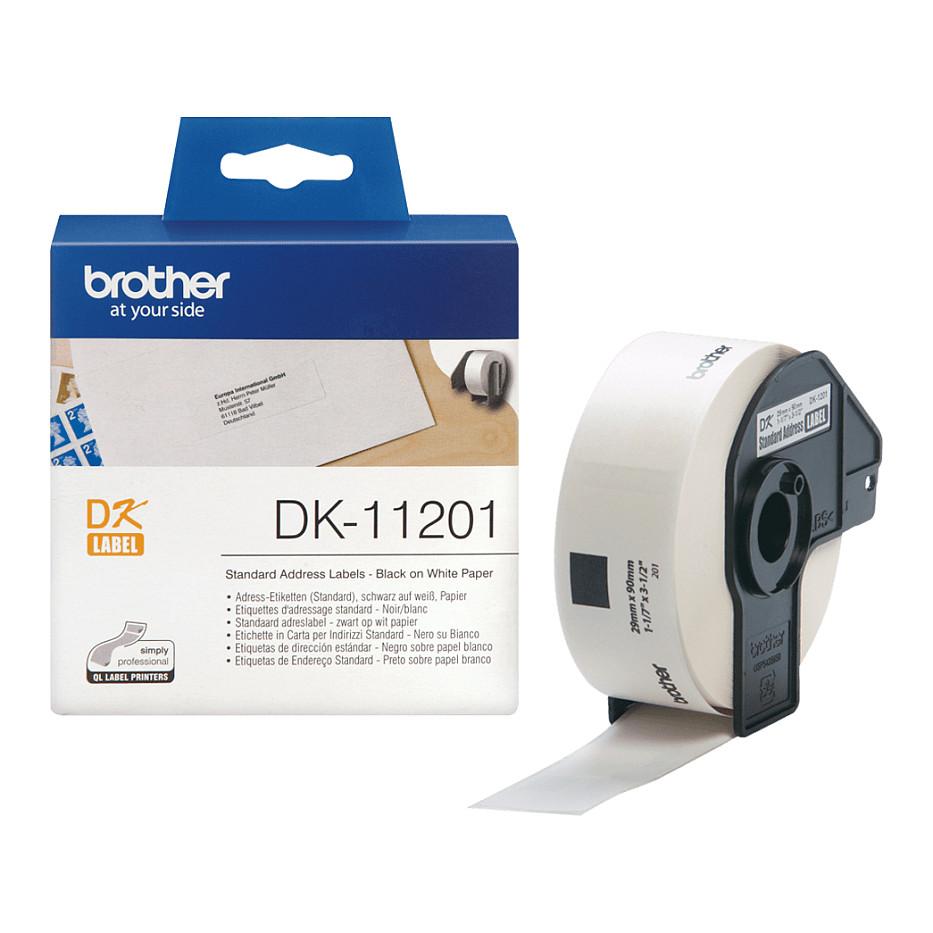 Etiketa Adresimi Brother DK-11201, 29 × 90 mm, 400 copë - Bardhë - 1