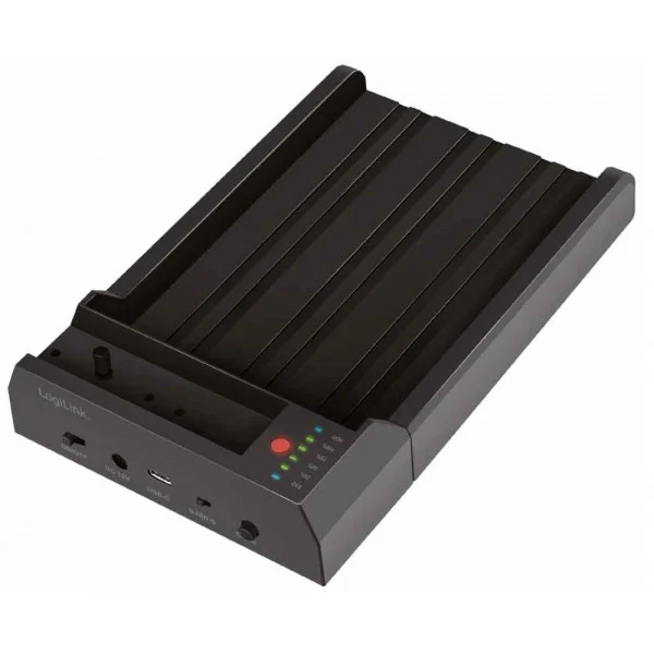 Docking Station LogiLink QP0031 / USB 3.2 Gen 2 / 2-Bay / 2.5"/3.5" SATA HDD/SSD / M.2 NVMe / 10Gbps / Offline Cloning / USB-C - Zezë