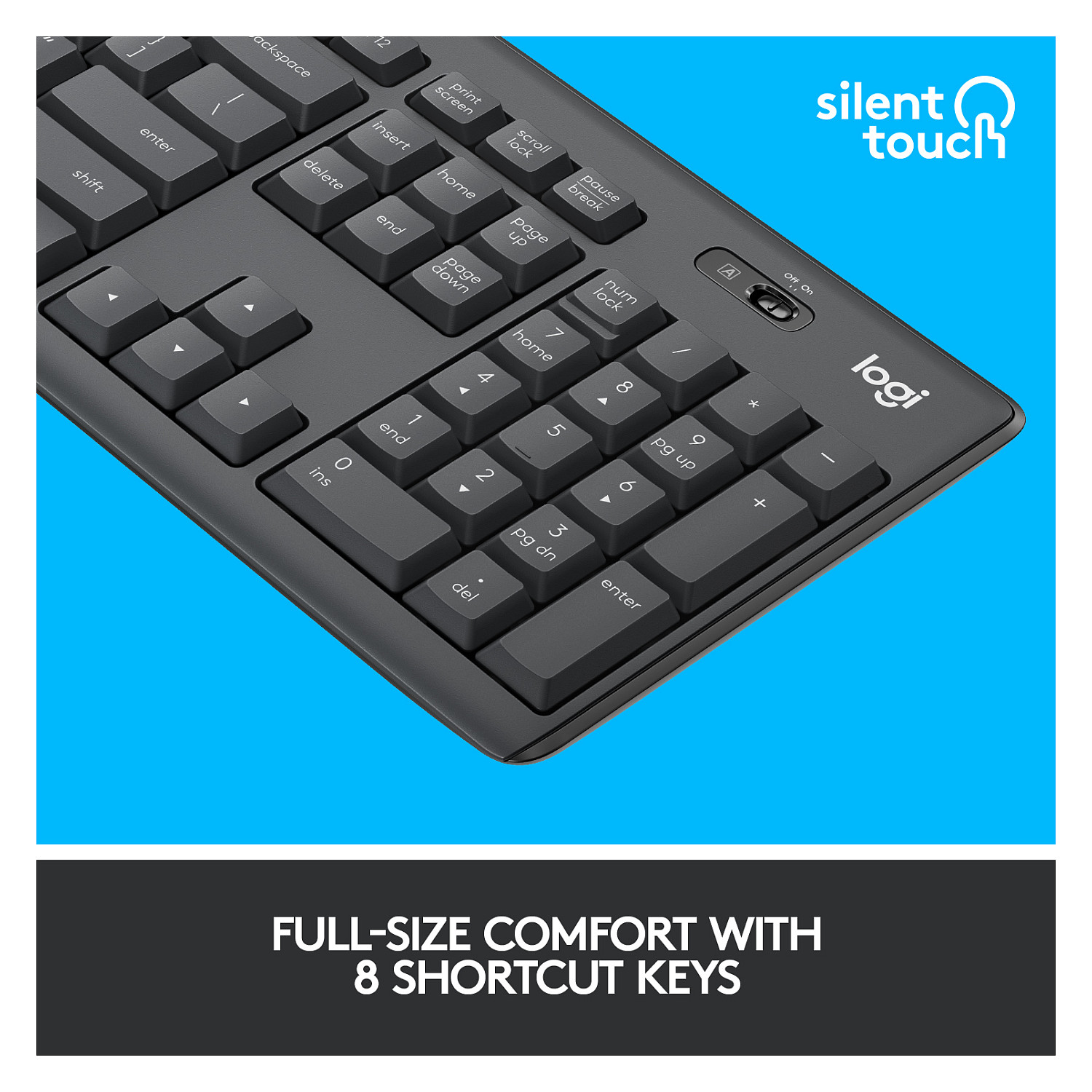 Set Tastierë dhe Maus Logitech MK295 Silent wireless Combo Graphite QWERTY US - 11