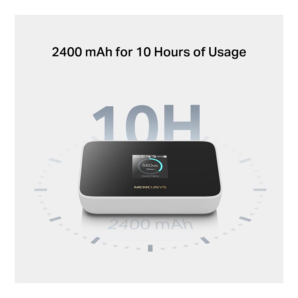 Mercusys MT115 4G LTE Cat 4 Mobile Wi-Fi 150Mbps Wi-Fi 6 287Mbps Nano SIM 2400mAh – E Zezë - 7