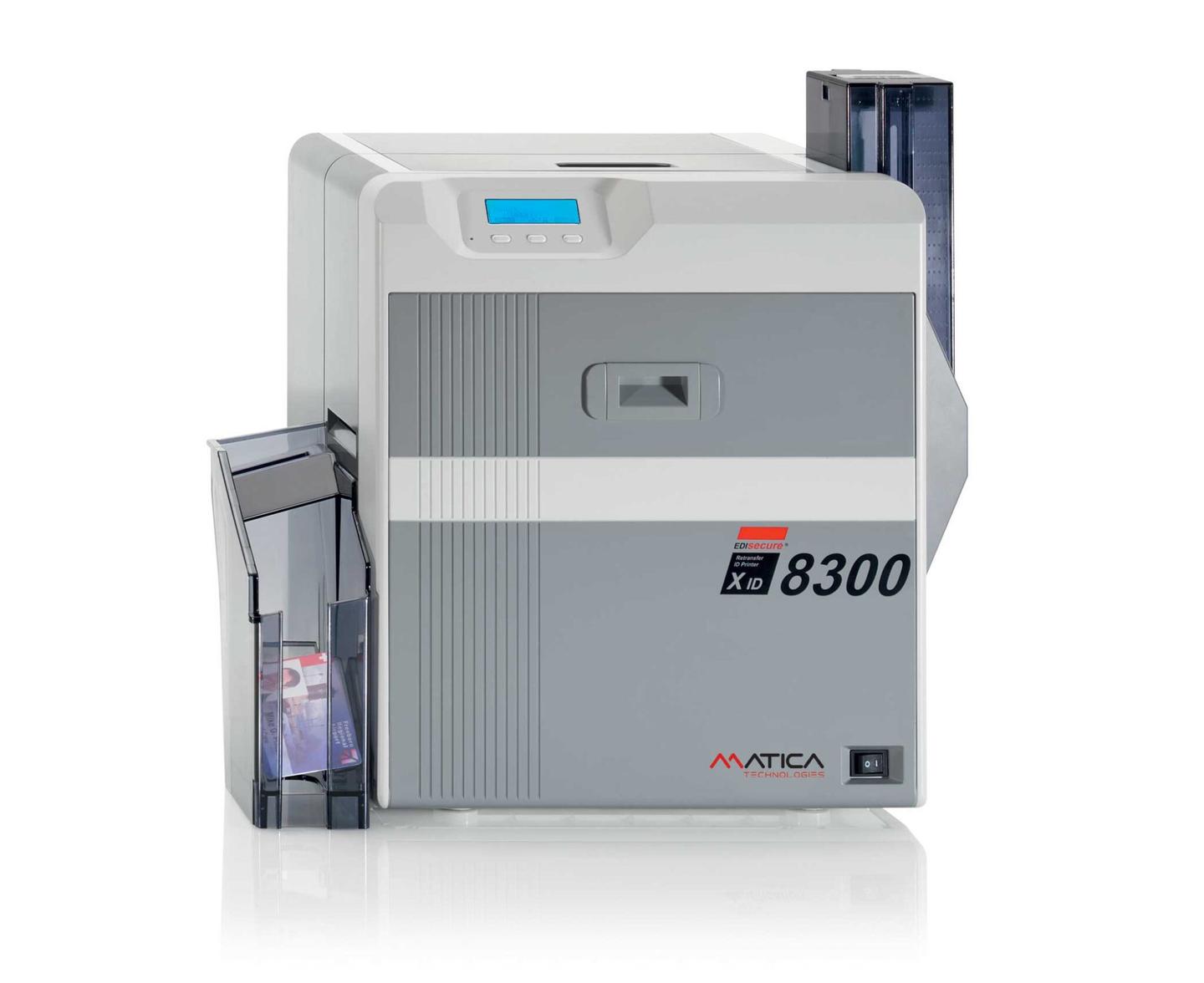 Printer kartash Matica EDIsecure XID 8300, me ngjyra, retransfer, 300 DPI, USB 2.0, Ethernet – Gri - 2