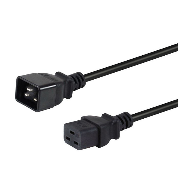 Kabllo për Furnizim me Energji Equip IEC C20 në C19 / 3.00m - Zezë - 1