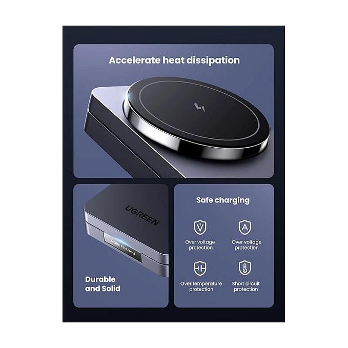 Karikues pa Kabllo Ugreen W528 / 2-në-1 / 20W / USB-C / Wireless – Gri - 5