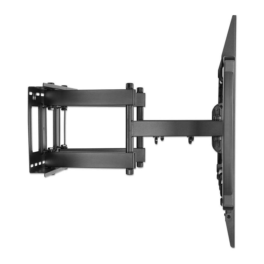 Mbajtëse Muri për TV Manhattan 461221 / 60"-100" / 80kg / Full Motion / Tilt -15° deri +5° / Swivel ±45° - Zezë - 6