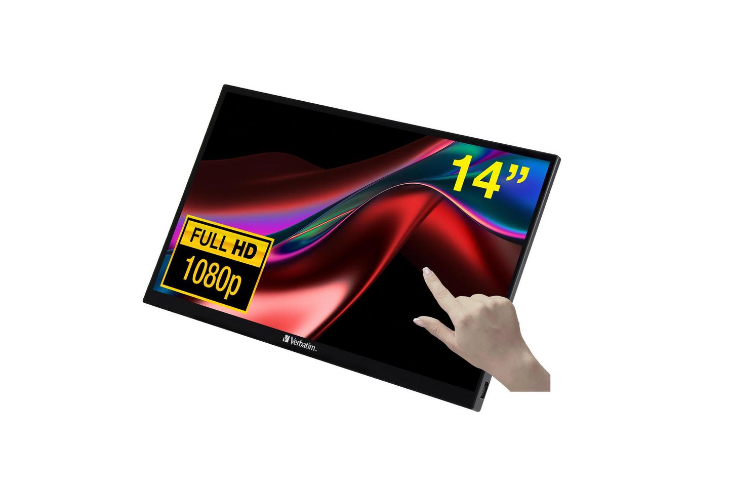Monitor Verbatim PMT-14 / 49591 / 14" / Full HD IPS Touch / 60Hz / 6ms / HDMI+USB-C - Zezë - 2
