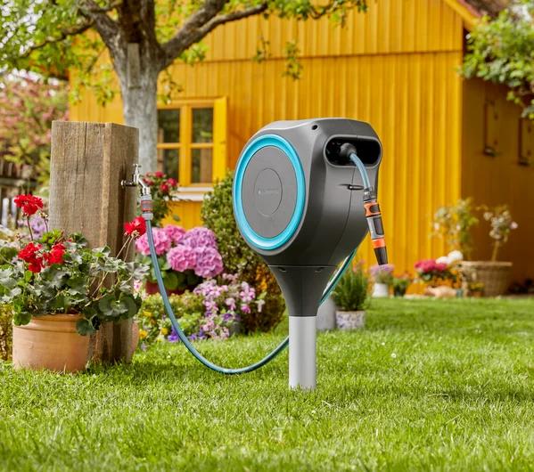 Kuti për Zorrë Kopshti GARDENA RollUp M, 20m, 11mm, Rrotullim Automatik - Gjelbër - 3