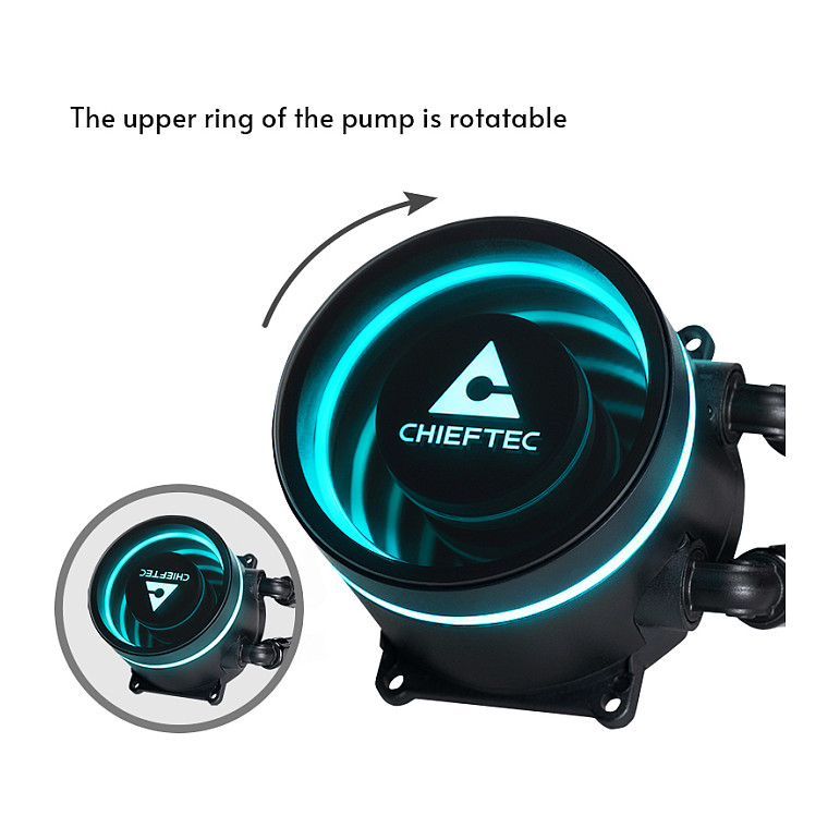 Ftohës për Procesor K Cooler  Water Cooling Chieftec Iceberg 240 DARK multi Cooler | 1700| 1200| 1150| 1151| 1155| 1156| 1200| AM5/4/3+/2+/2 - 7
