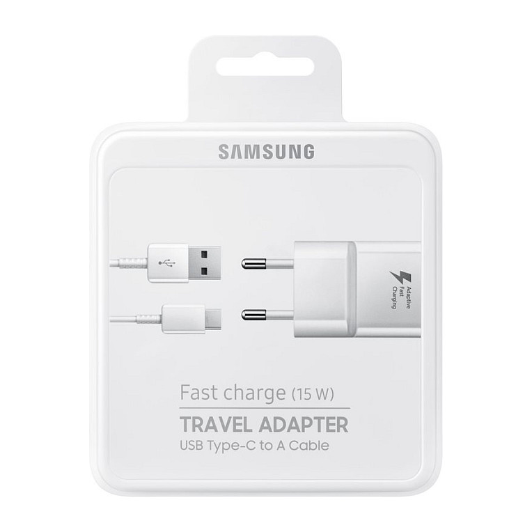 Aksesorë për telefon Samsung 15W Fast Charger with USB-C Cable (1.5m) Bulk Packaging – Bardhë - 5
