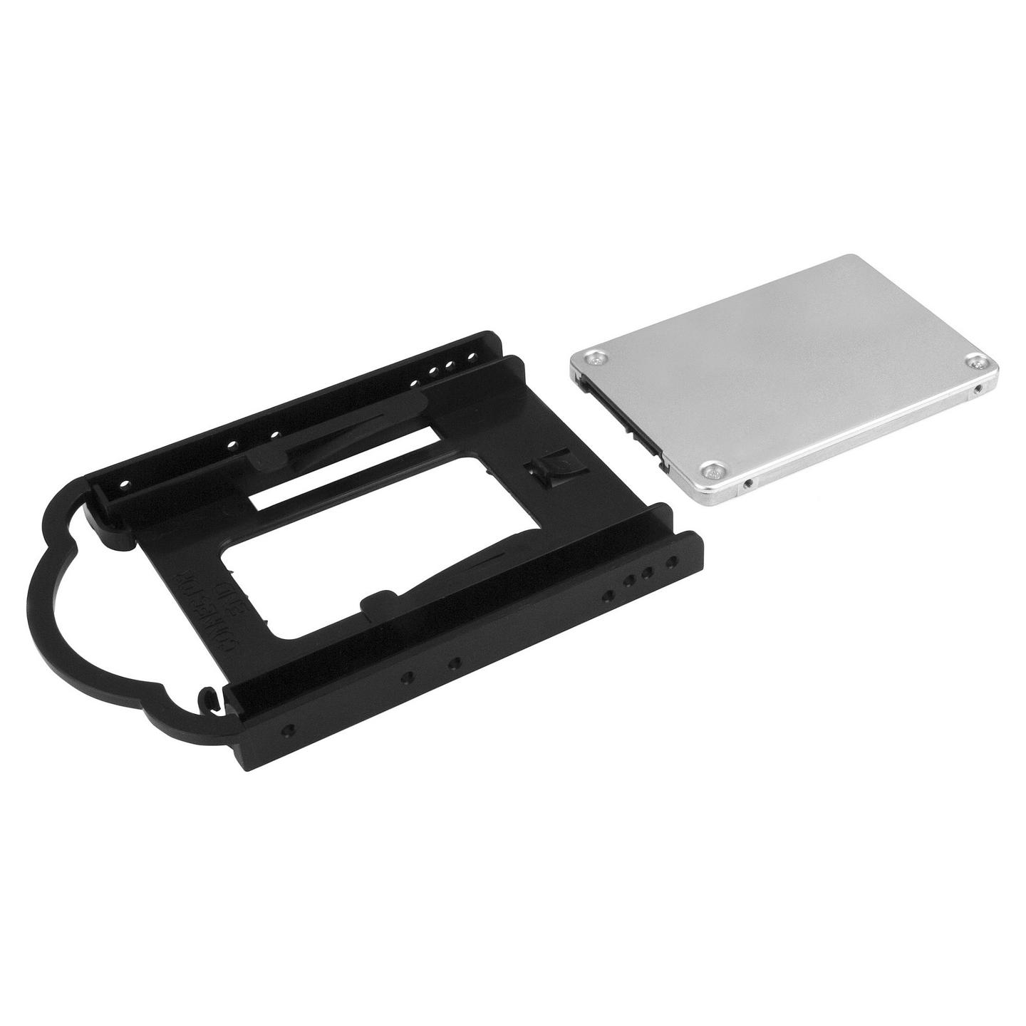Mbajtëse për SSD/HDD 2.5" në Bay 3.5" StarTech.com BRACKET125PT, Montim pa Vegla, Plastike – Zezë - 4