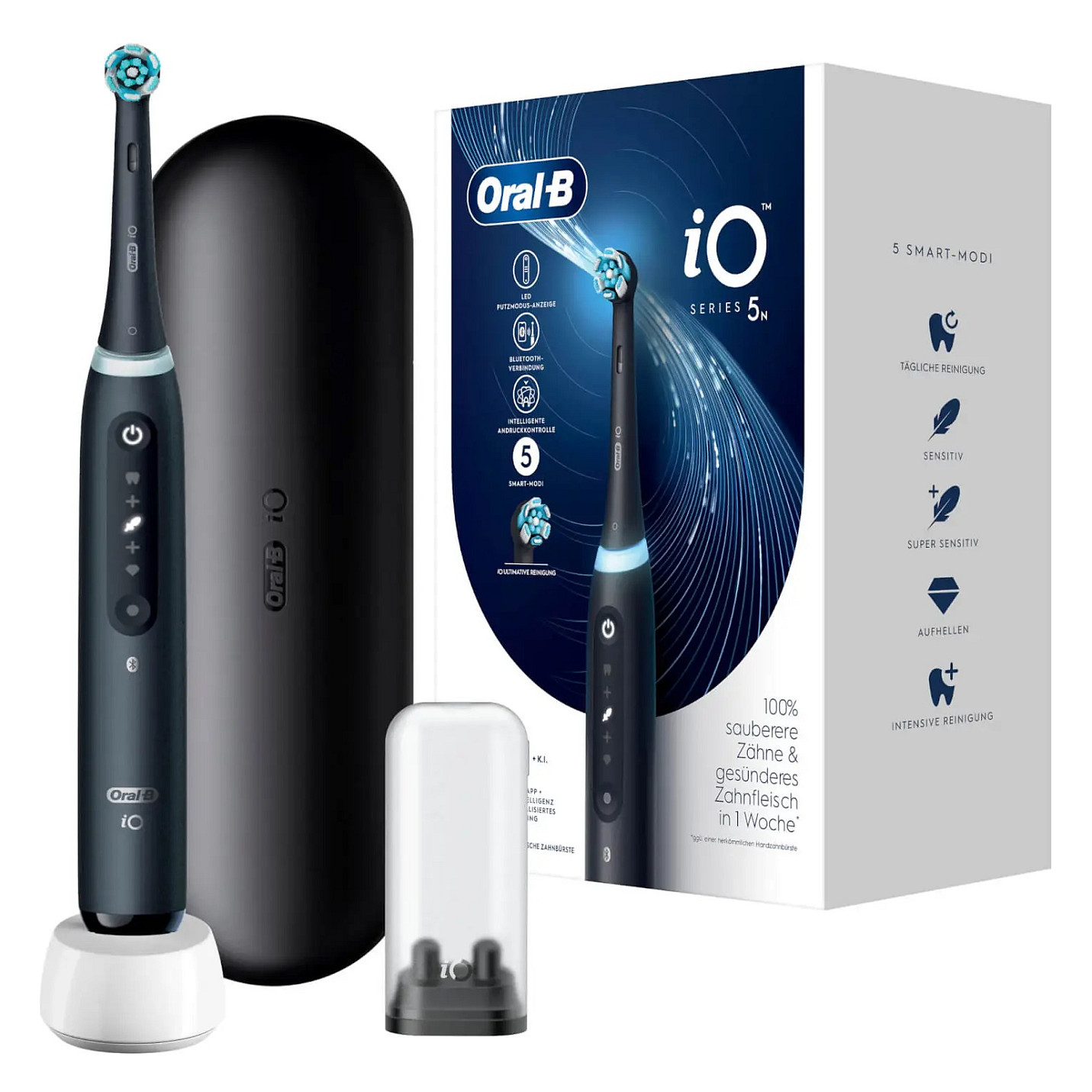 Furçë dhëmbësh elektrike Oral-B iO Series 5 / 5 Modalitete / Bluetooth / Smart Pressure Sensor / Timer – Zezë