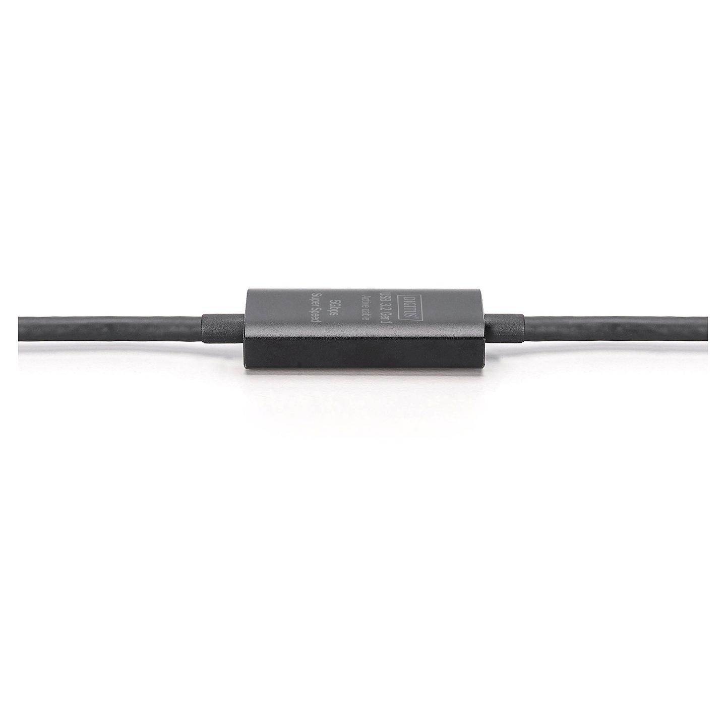 Kabllo USB Digitus DA-73109 / USB-C në USB-C / 10m / USB 3.2 Gen 1 / 5Gbps / Aktiv - Zezë - 2