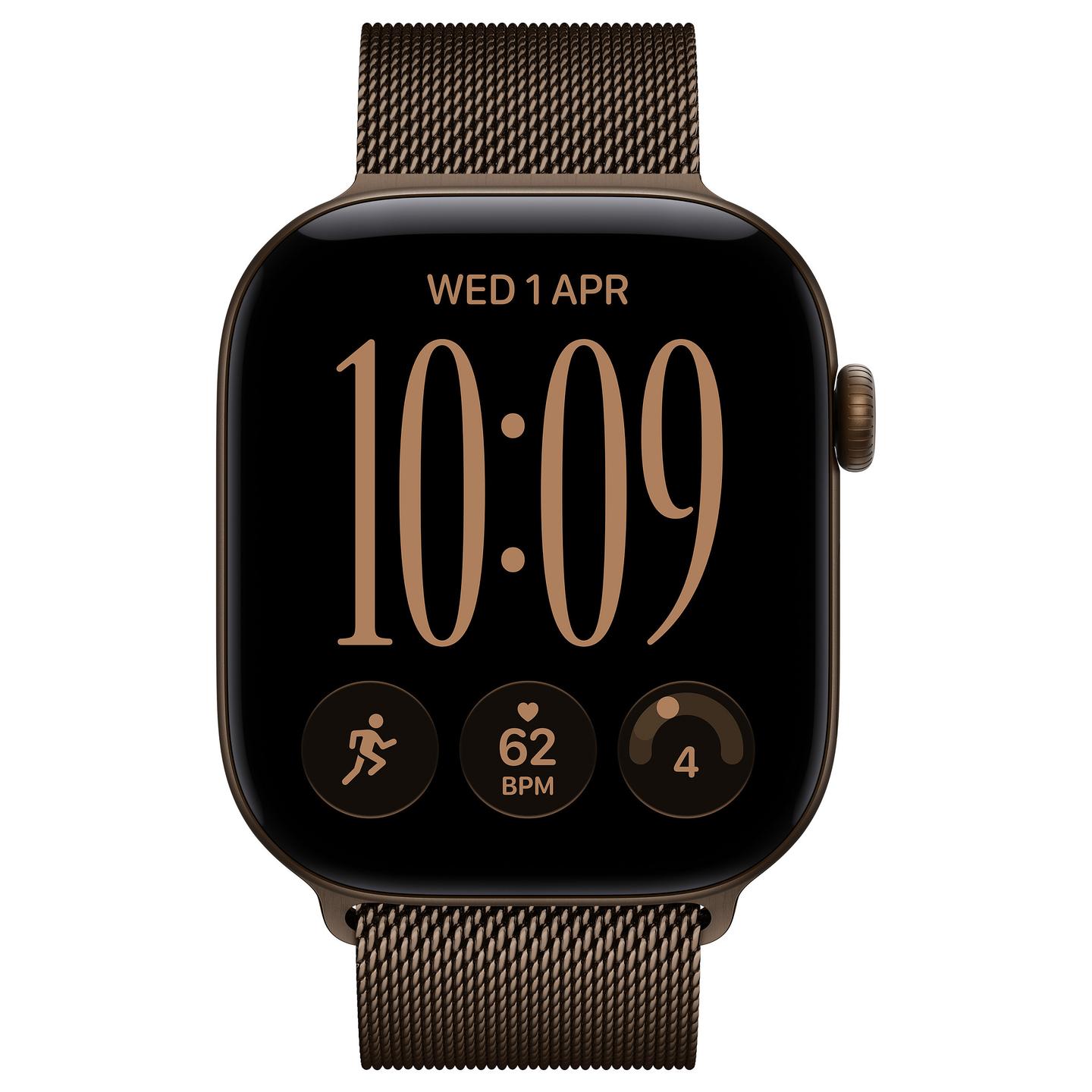 Apple Watch Series 12, 46mm, GPS + Cellular, Dark Bronze Aluminium, Dark Bronze Milanese Loop - M/L - 2