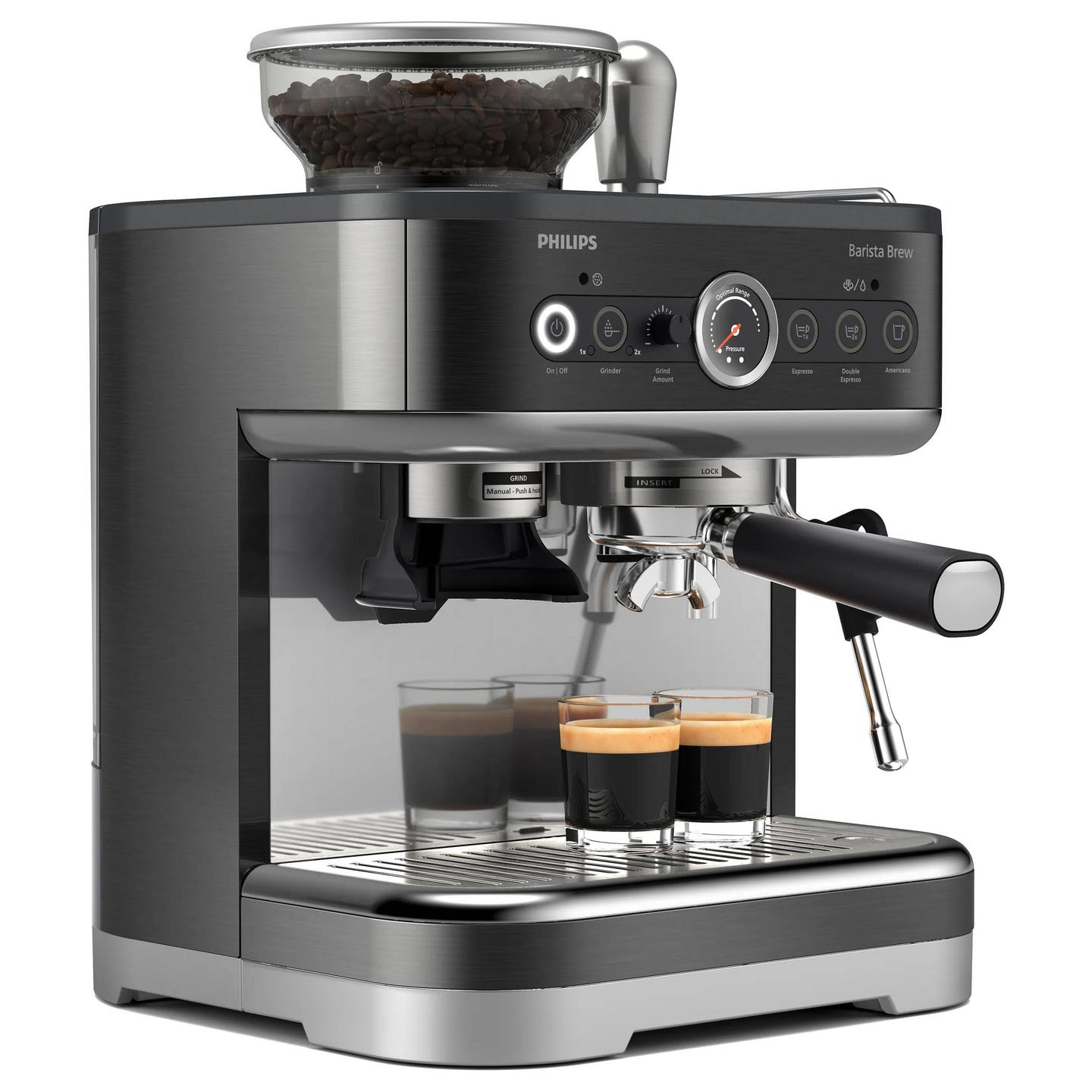 Aparat për Kafe Philips Barista Brew PSA3218/10, 2.3L, 1350W, 15 bar, Mulli i Integruar - Zezë - 3