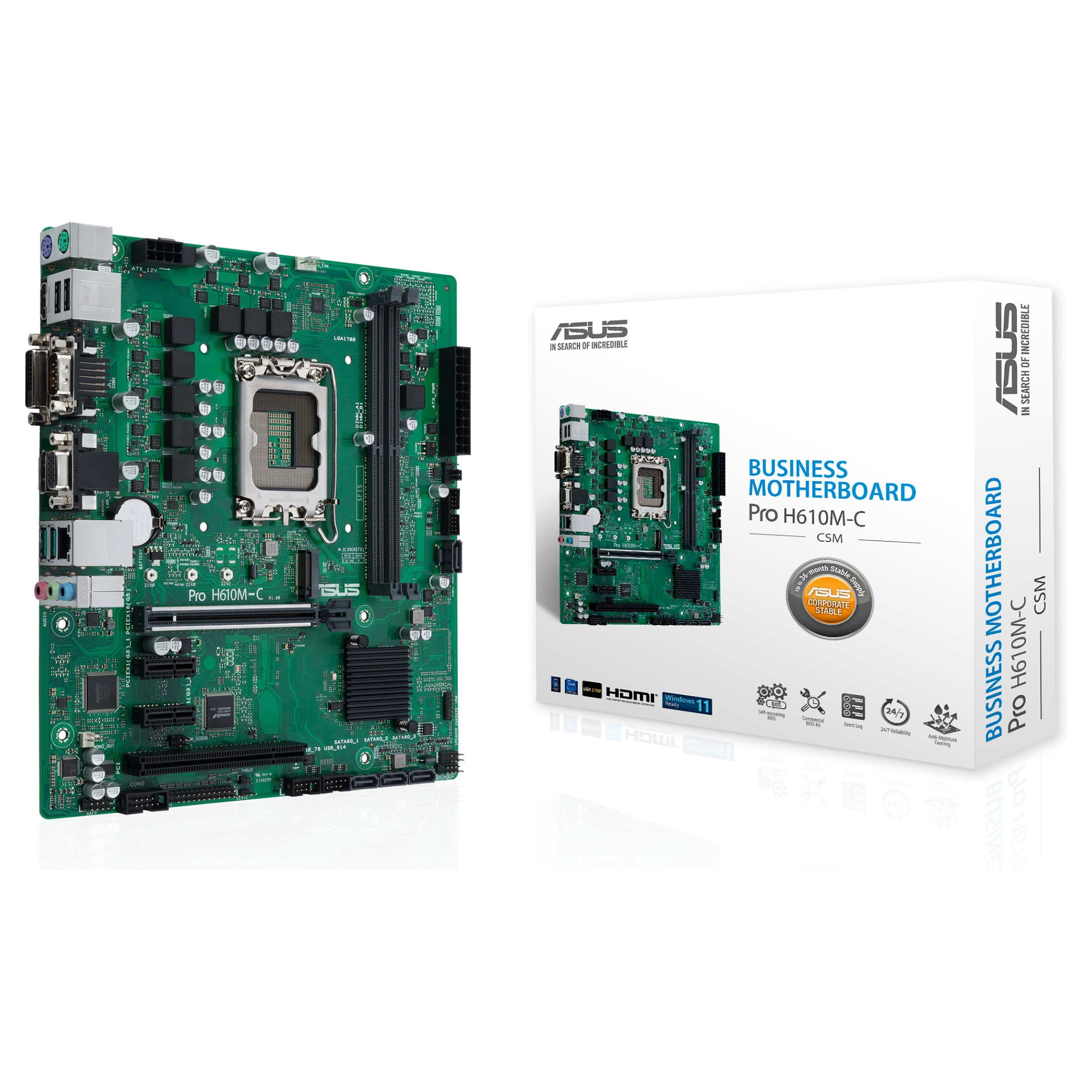 Pllakë Amë ASUS PRO H610M-C-CSM - 1