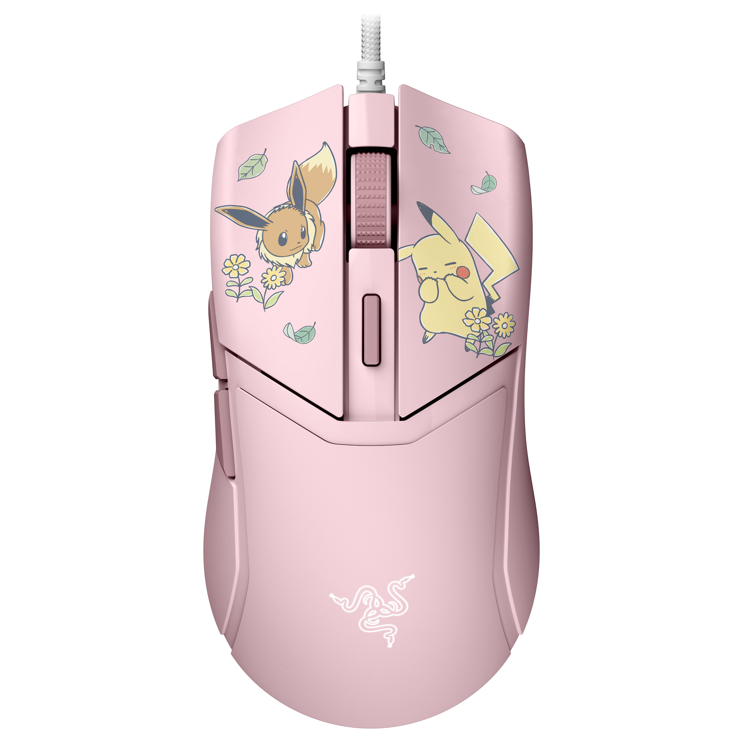 Maus Gaming Razer Cobra Pikachu & Eevee Edition / USB / Optik / 8500 DPI / 1000Hz / 6 Butona / RGB - Rozë