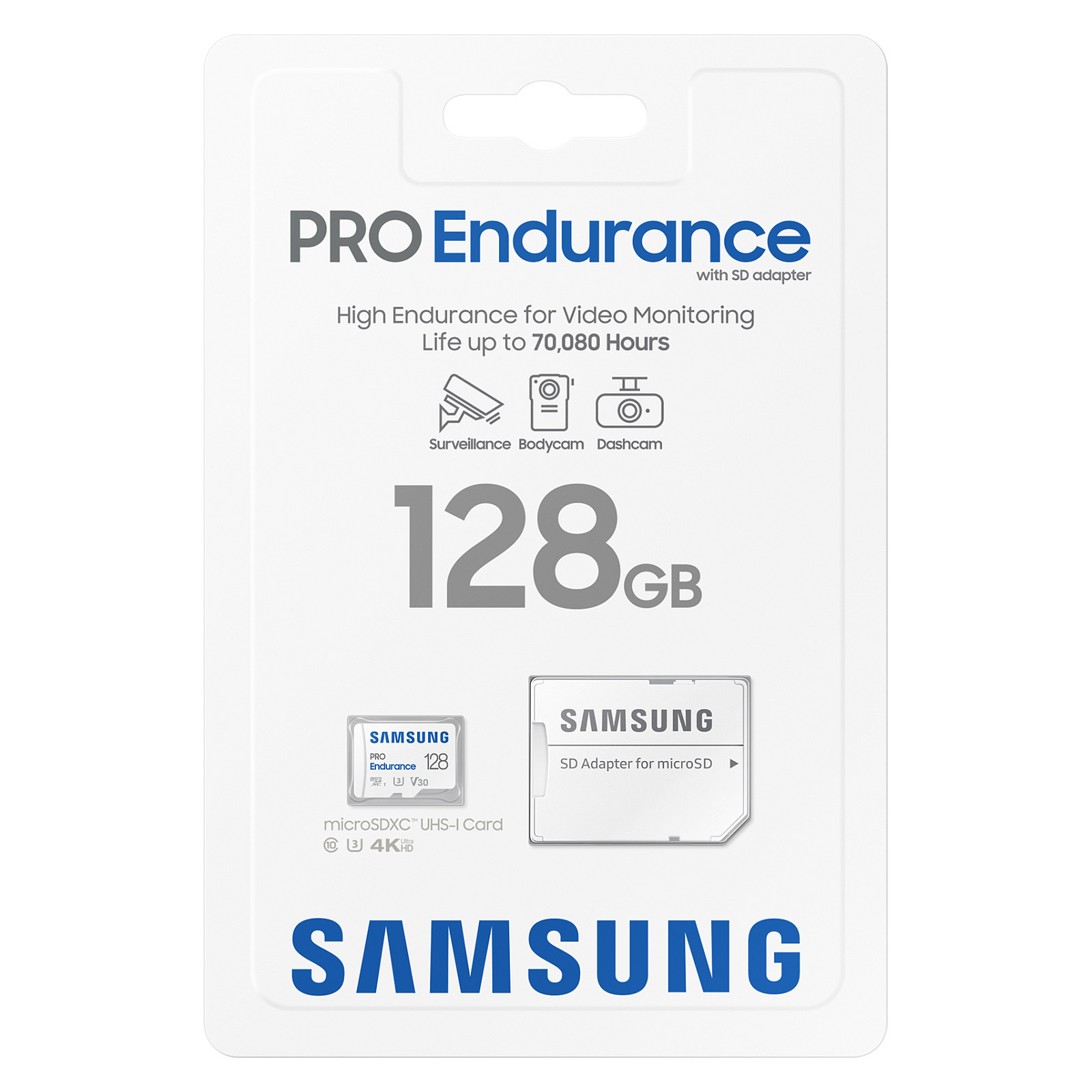 Kartë Memorie SD SAMSUNG CARD 128GB Samsung PRO Endurance microSD 100MB/s +Adapter - 8