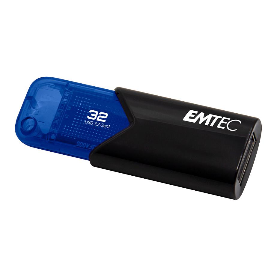 USB Flash Drive EMTEC B110 Click Easy 3.2, 32GB, USB Type-A, USB 3.2, 20MB/s, 10MB/s - Blu/Zezë - 1