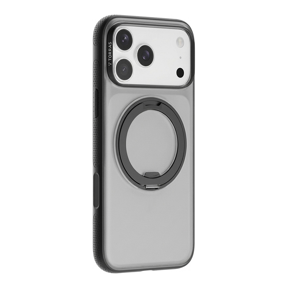 Aksesorë për telefon TORRAS Ostand R Fitness / iPhone 17 Pro / MagSafe / Unazë Mbështetëse 360° - Zezë