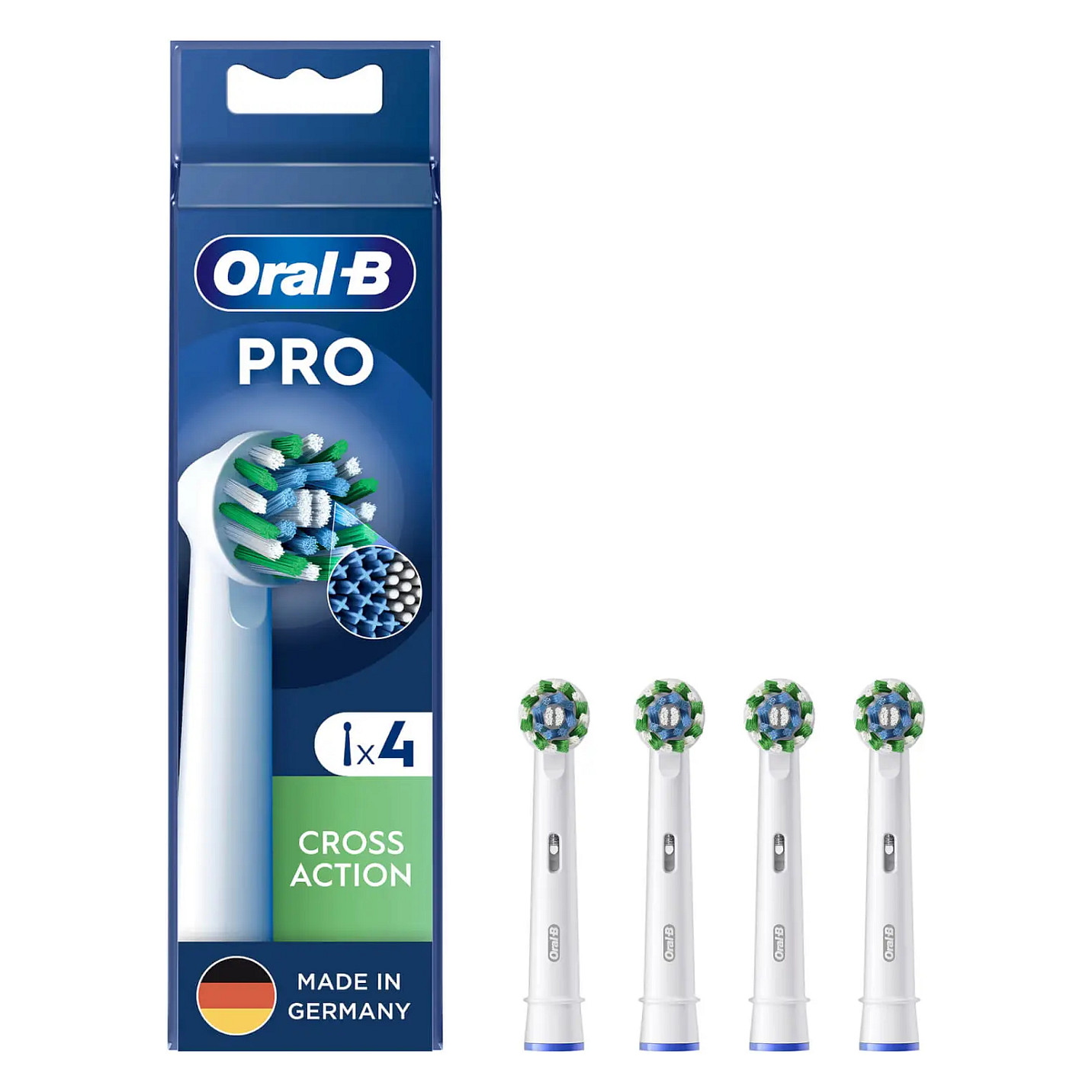 Koka zëvendësuese për furçë elektrike Oral-B Pro CrossAction / 16° / 4 copë – Bardhë