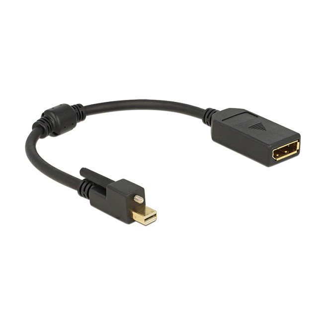 DELOCK Mini DisplayPort 1.2 to DisplayPort Adapter Cable with Screw - 1