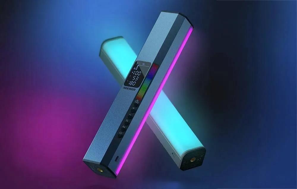 Dritë e Mençur Neewer RGB1, RGB, 10W, 800Lux, 3200-5600K, CRI 98+, 25cm, Magnetike - Zezë - 2
