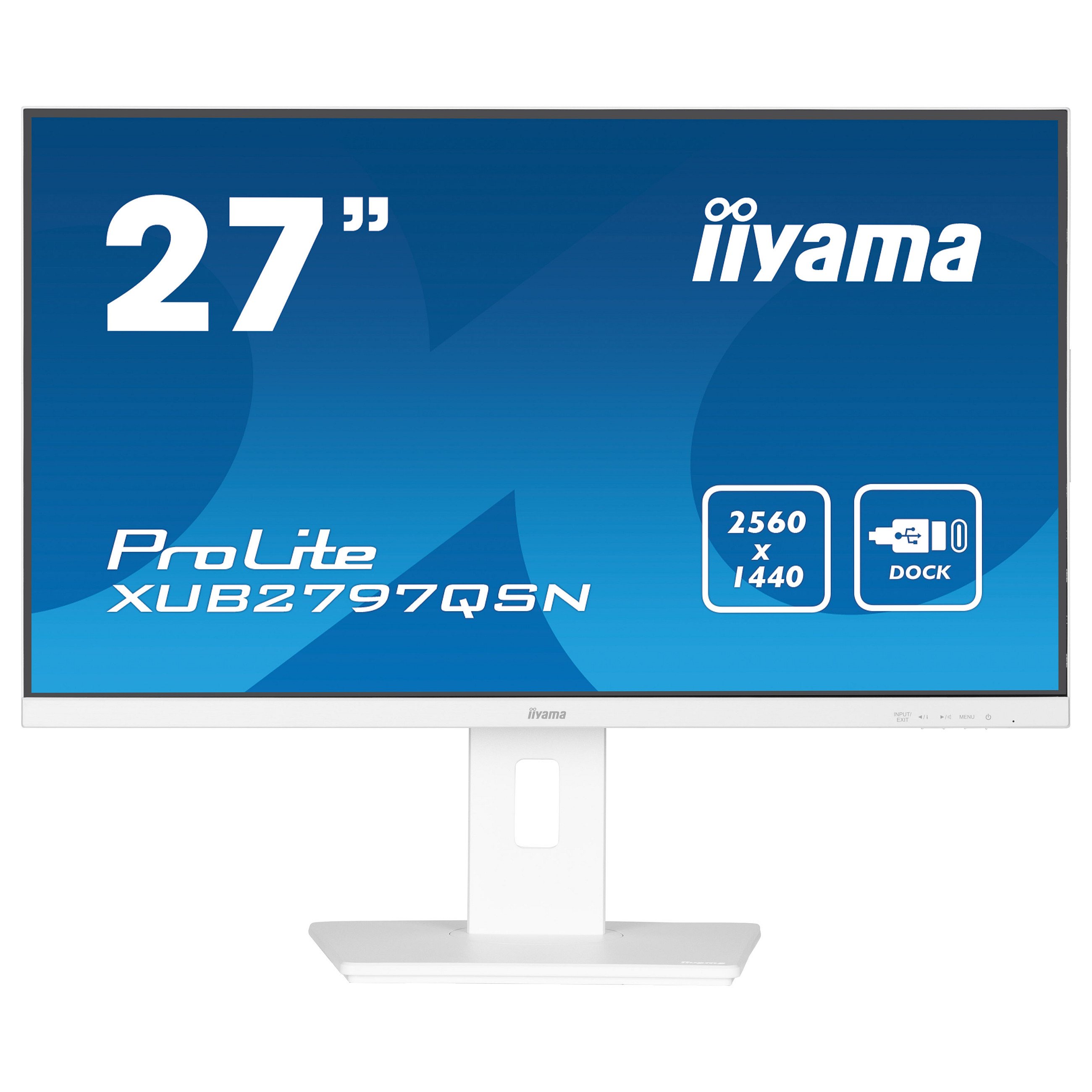 Monitor IIYAMA XUB2797QSN-W2 / 27″ / 2560×1440 / 100Hz / IPS / I bardhë - 2