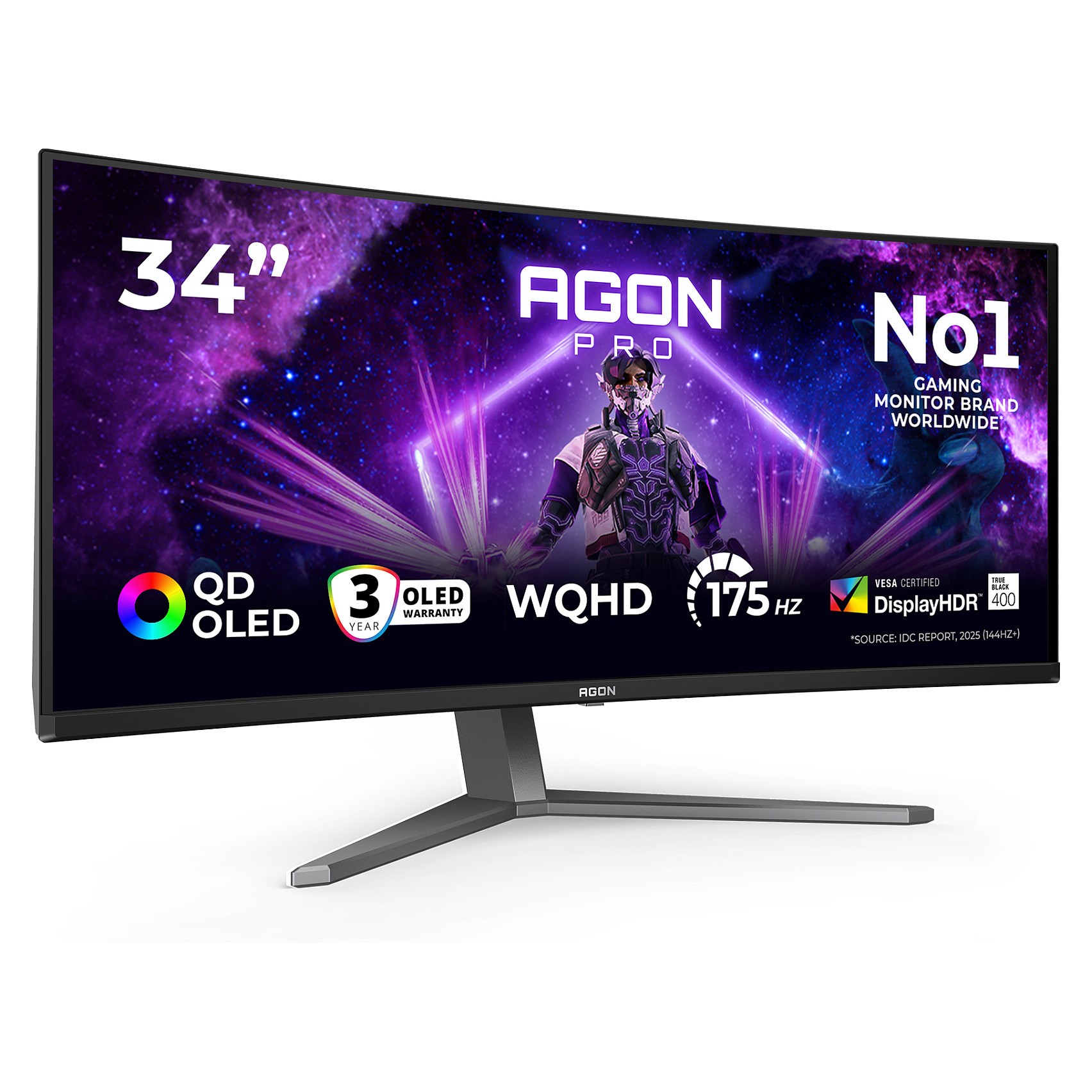 Monitor Gaming AOC AGON PRO AG346UCD / 34" / Wide Quad HD OLED / 175 Hz / 0.03 ms / 2xHDMI + DP / Zezë - 17