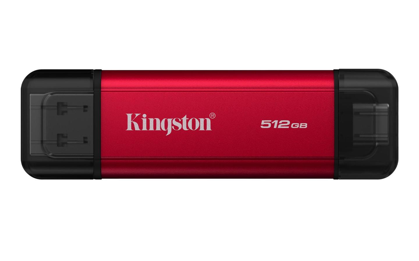 SSD e Jashtme Kingston Dual Portable / 512GB / USB 3.2 Gen 2 / USB-A & USB-C / 1050MB/s Read / 950MB/s Write – Zezë/Kuqe - 1