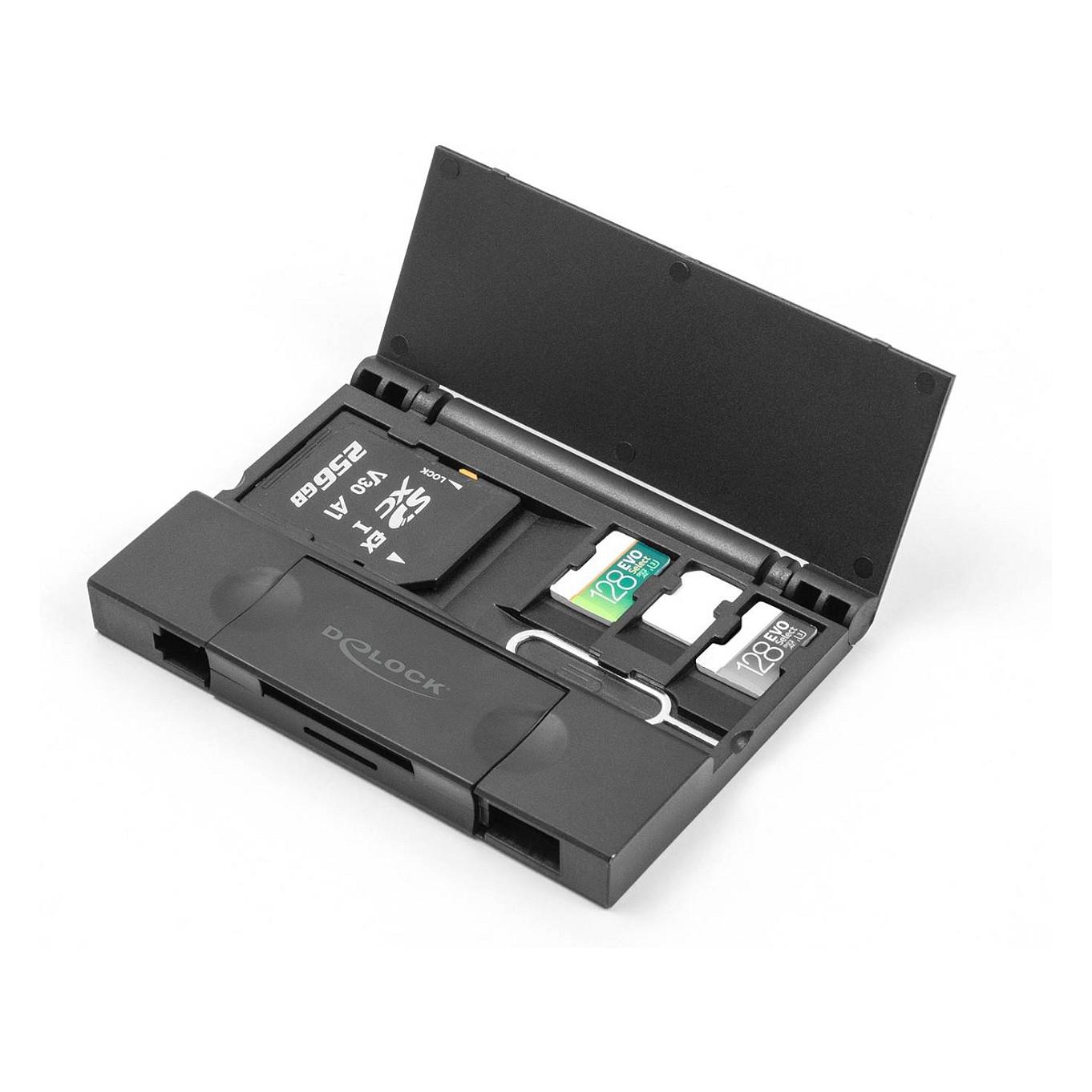 Lexues Kartelash DeLOCK 91014 / SD / SDHC / SDXC / microSD / microSDHC / microSDXC / MMC / USB 3.2 Gen 1 / USB-A / USB-C / 5 Gbit/s - Zezë - 4