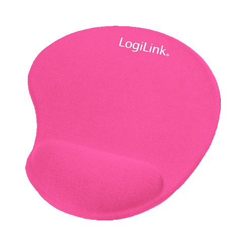 Mauspad LogiLink ID0027P / 230 x 204 x 3mm / Lycra / Mbështetëse për kyçin - Rozë