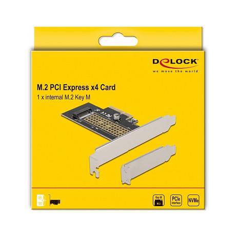 Kartë Zgjerimi PCI Express Delock 90047 / PCIe 4.0 x4 / 1x M.2 Key M / NVMe / Low Profile - 5