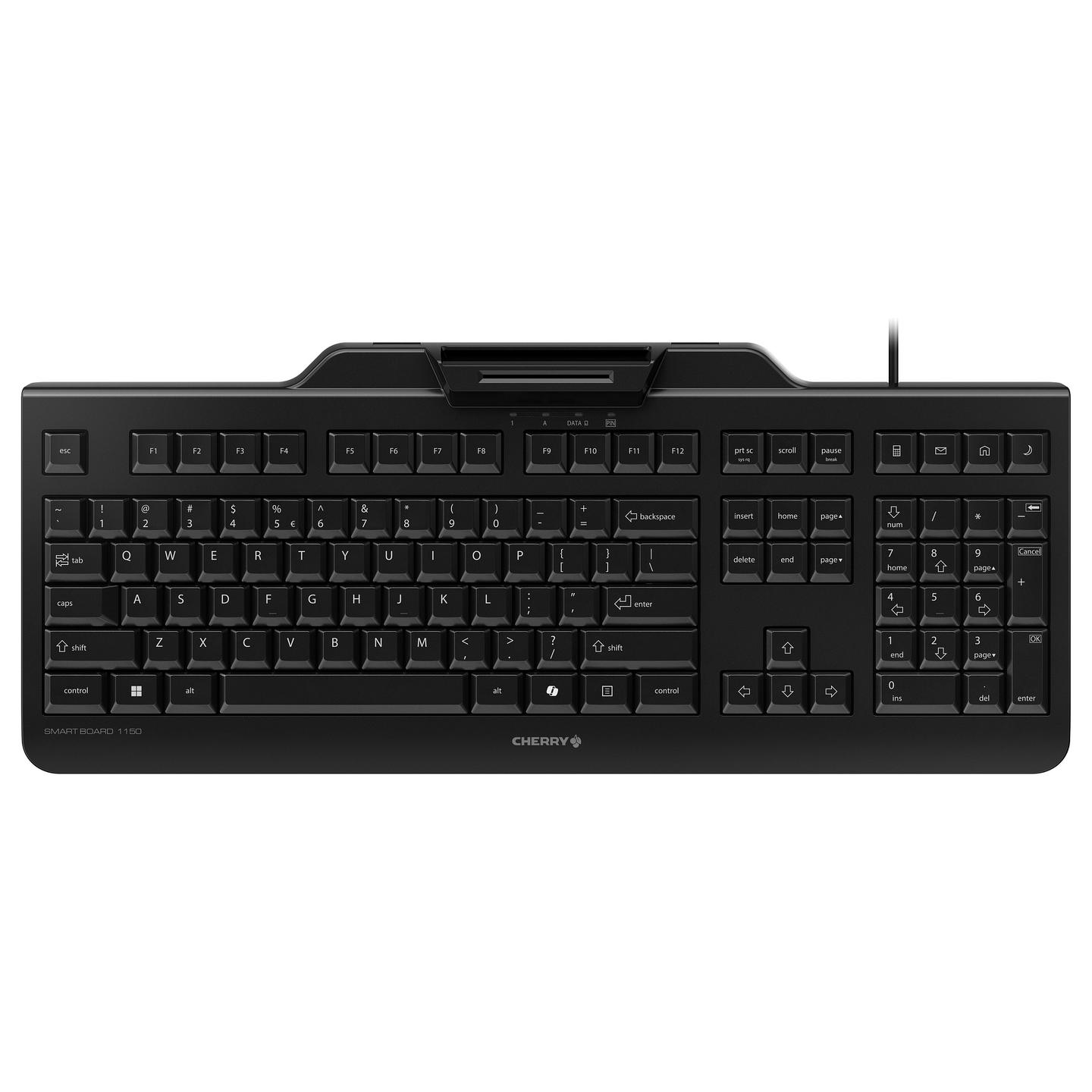 Tastierë me Kabllo CHERRY SMART BOARD 1150, Full Size, QWERTY US, Smart Card Reader, USB-A - Zezë
