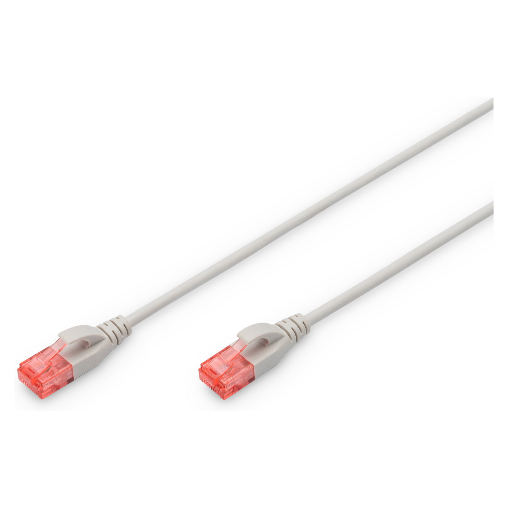 Kabllo për Rrjet DIGITUS CAT.6 U/UTP Slim Patch Cable 1m - Gri - 1