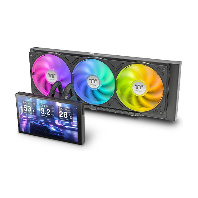 Ftohës për Procesor Thermaltake TH120 V2 Ultra ARGB Sync / 120mm / AIO / ARGB / LCD Display - Zezë