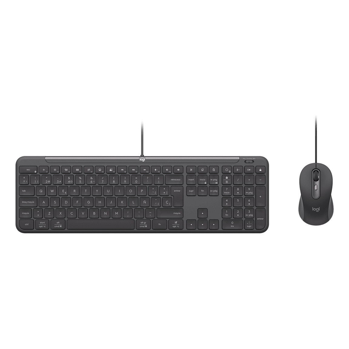 Combo (Tastierë&Maus) Logitech Signature Slim Combo MK620 For Business / Full-Size / AZERTY / USB-C / Scissor Switch / 1.8m - Grafit