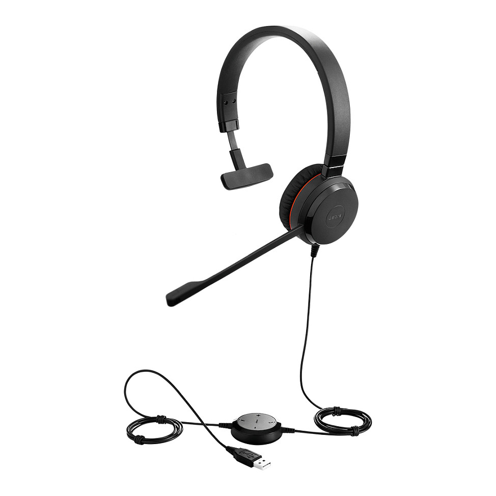 Kufje me Kabllo Jabra Evolve 30 II Mono / MS USB – Zezë - 2