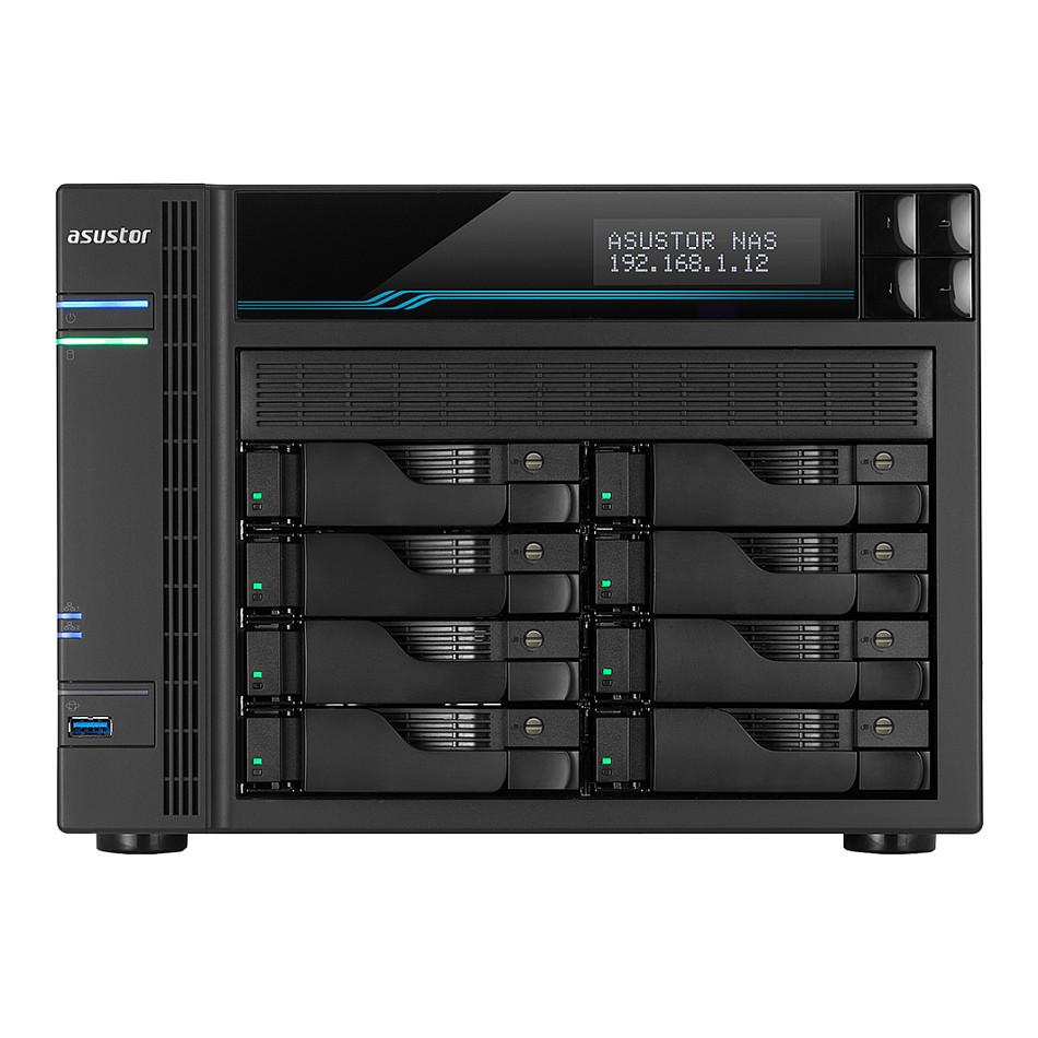 NAS ASUSTOR Lockerstor 10 AS6510T, 10 Bay, Intel Atom C3538, 8GB DDR4, 2 × 10GbE, 2 × 2.5GbE, 2 × M.2 NVMe - Zezë - 2