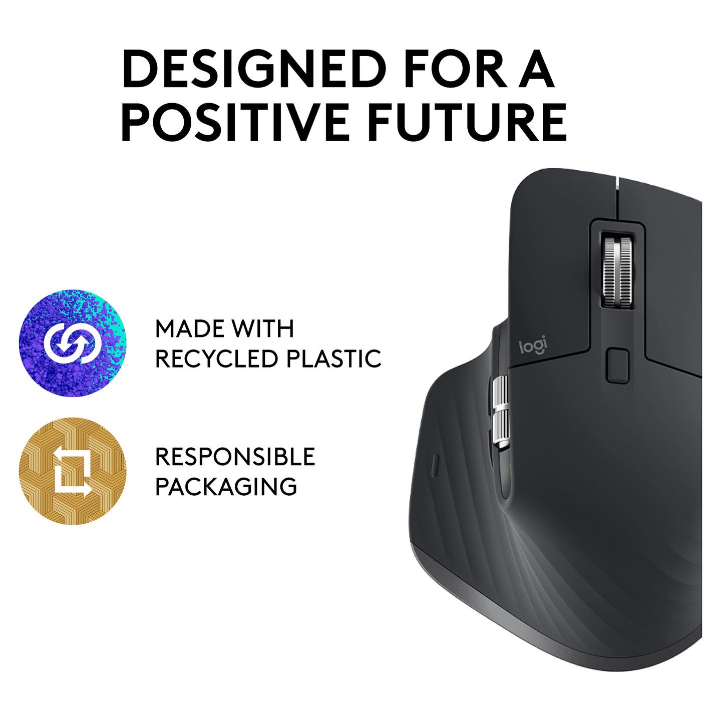 Maus pa kabllo Logitech MX Master 3S / Bluetooth / Logi Bolt / 200–8000 DPI / 7 Butona - Grafit - 15