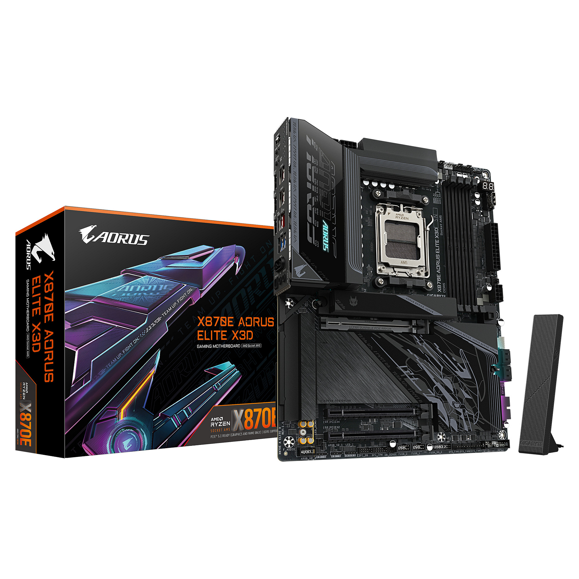 Pllakë Amë AMD AM5 Gigabyte X870E AORUS ELITE X / ATX / DDR5 / HDMI - 1